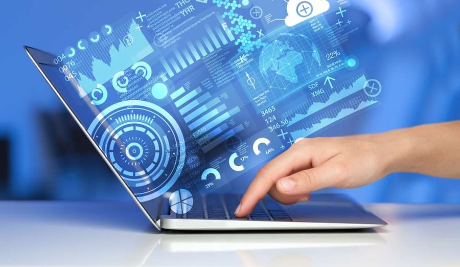 modern notebook computer with future technology media_benefits of automating business processes