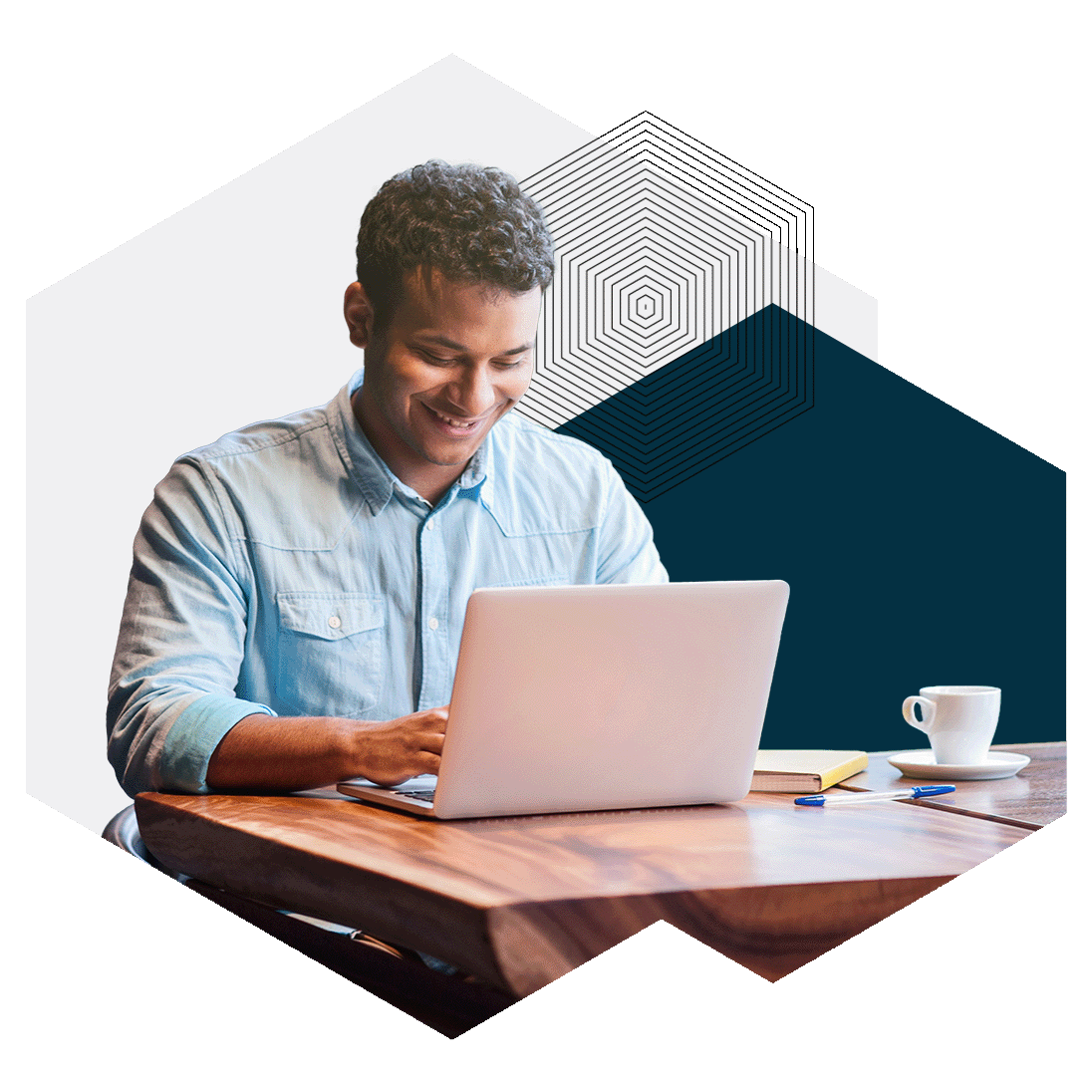 Man working remotely on his laptop Man working remotely on his laptop